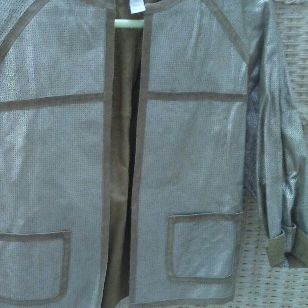 Reversible suede leather jacket